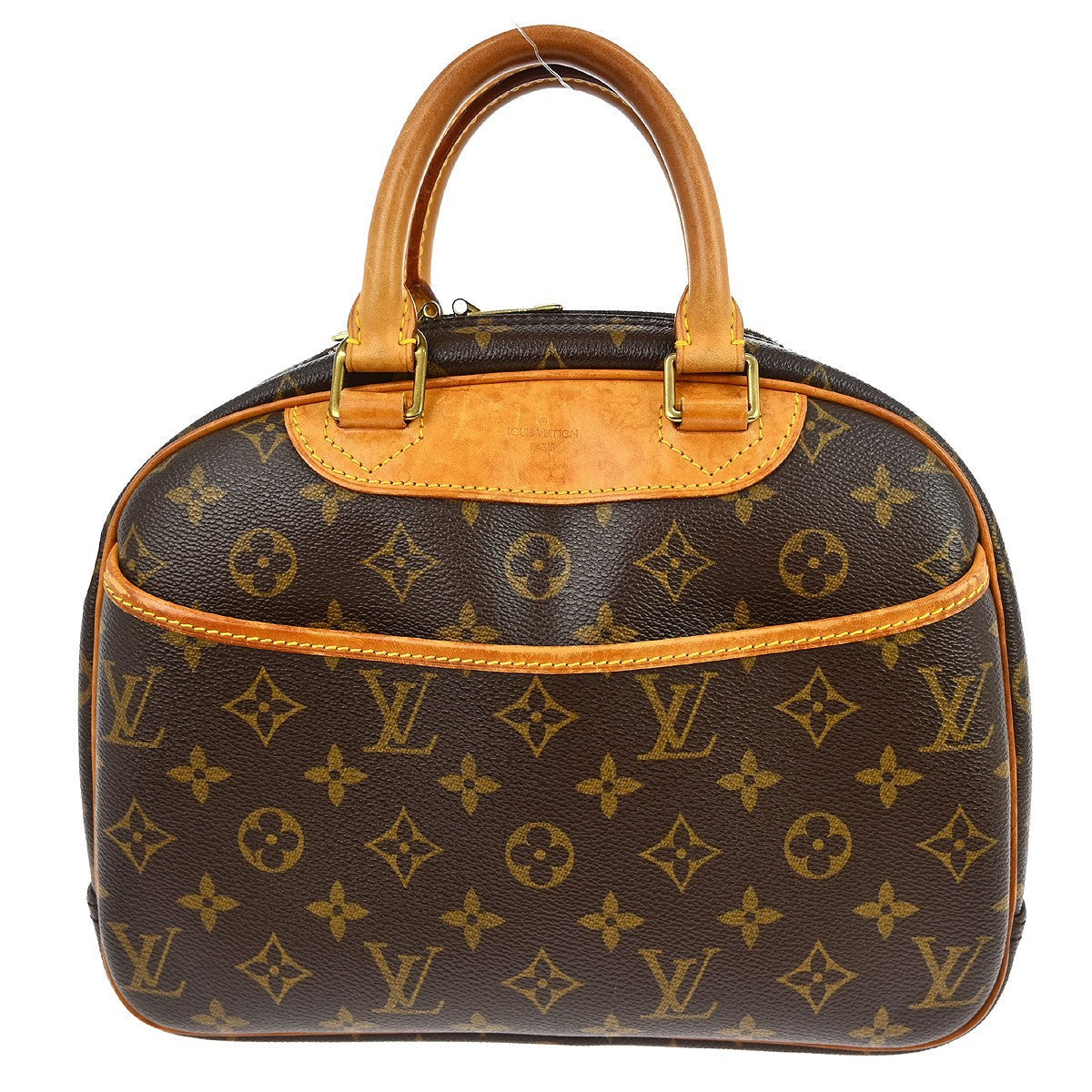 Louis Vuitton Trouville Handbag Monogram Canvas Brown Canvas Handbag (Authentic  )