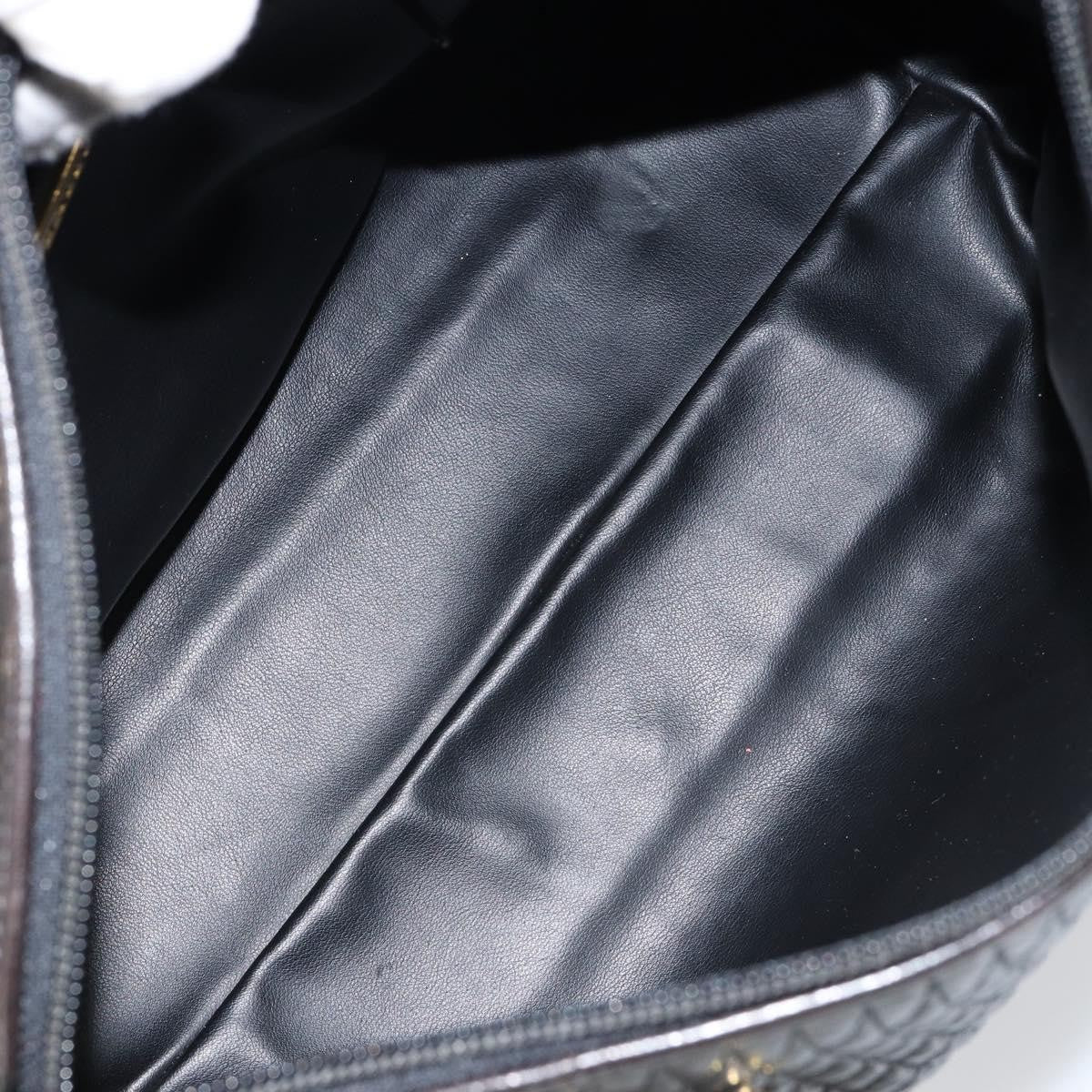 Bally Vintage Handbag Quilted Leather Black Leather Handbag (Authentic  )