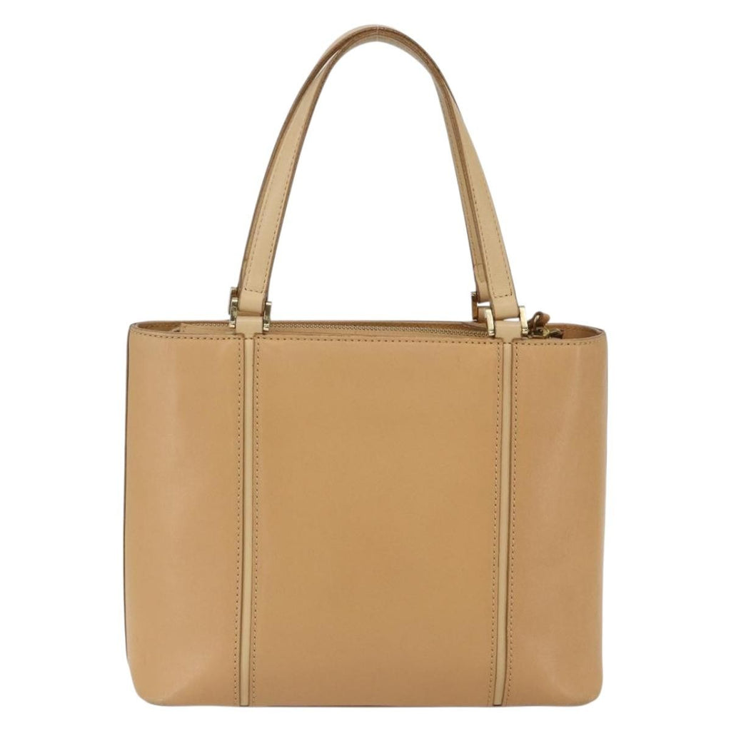 Burberry Vintage Handbag Leather Beige Leather Handbag (Authentic  )
