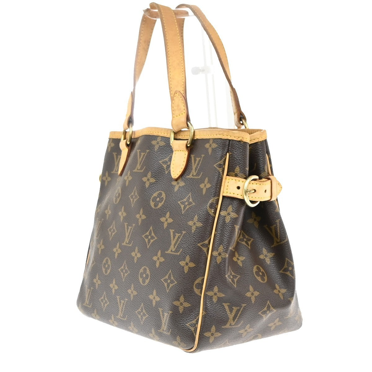 Louis Vuitton Batignolles Handbag Monogram Canvas Brown Leather Handbag (Authentic  )