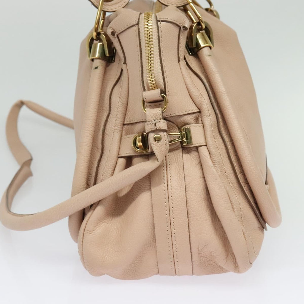 Chloe Paraty Handbag Quilted Leather Beige Leather Handbag ( )