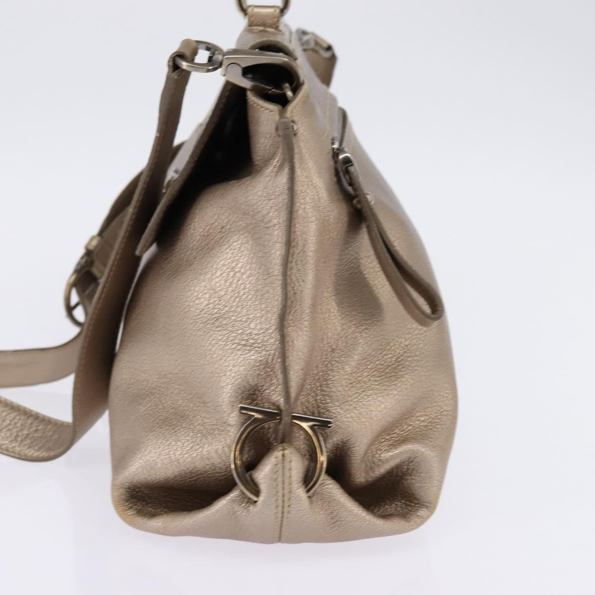Salvatore Ferragamo Sofia Satchel Leather Beige Leather Bag (Authentic  )