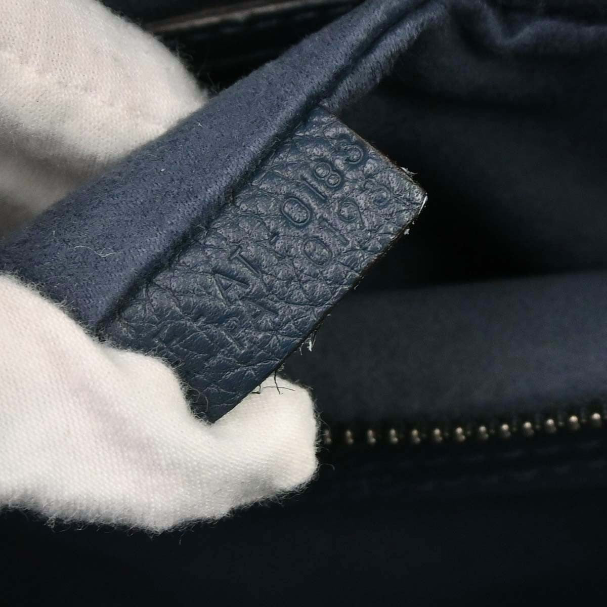 Celine Luggage Bag Grainy Leather Navy Leather Handbag ( )