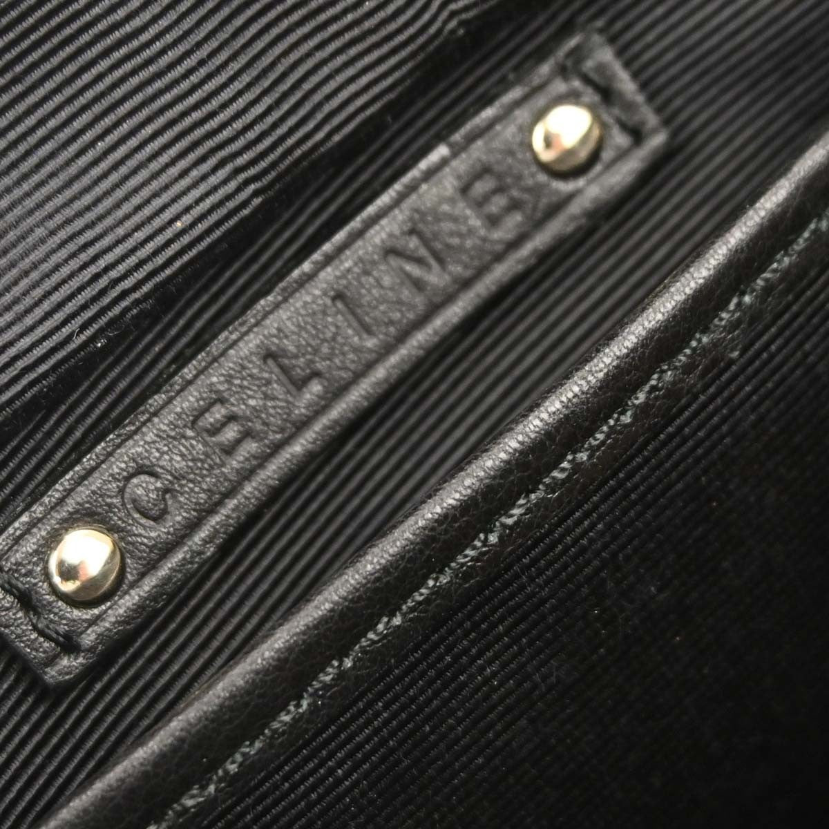 Celine Boogie Satchel Satin Black Satin Handbag (Authentic  )