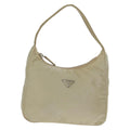 Prada Hobo Tessuto Beige Nylon Handbag (Authentic  )