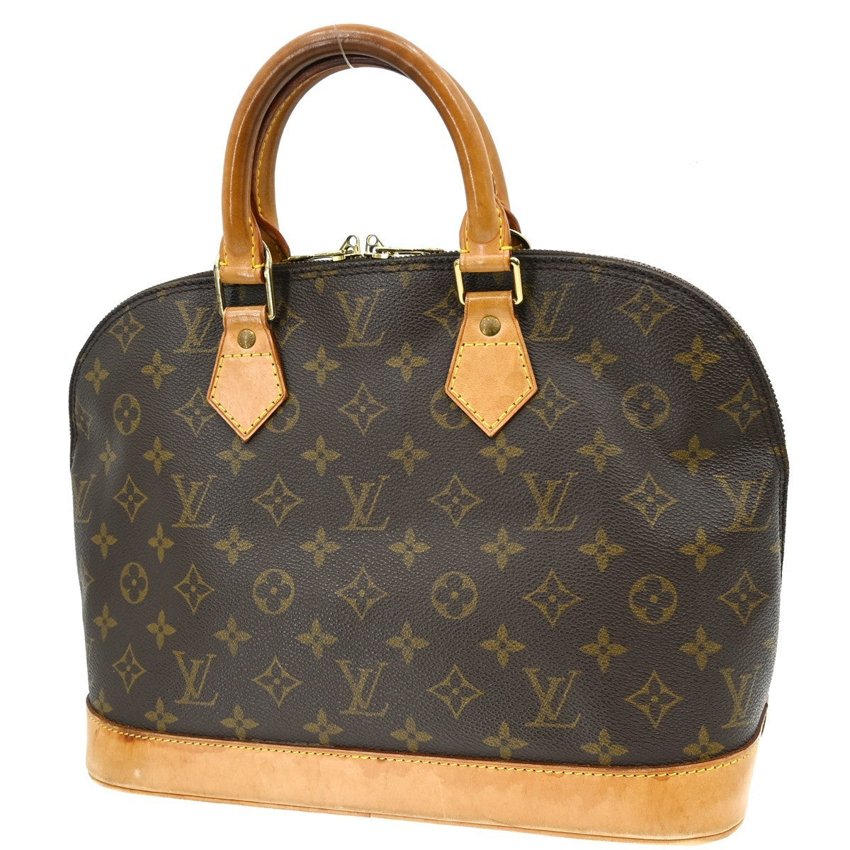 Louis Vuitton Alma Handbag Monogram Canvas Brown Canvas Handbag ( )