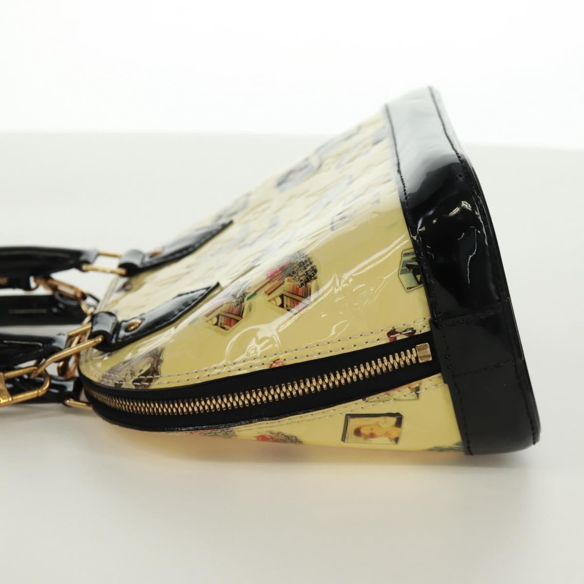 Louis Vuitton Alma Handbag Limited Edition Stickers Monogram Vernis Multicolour Patent_Leather Handbag (Authentic  )