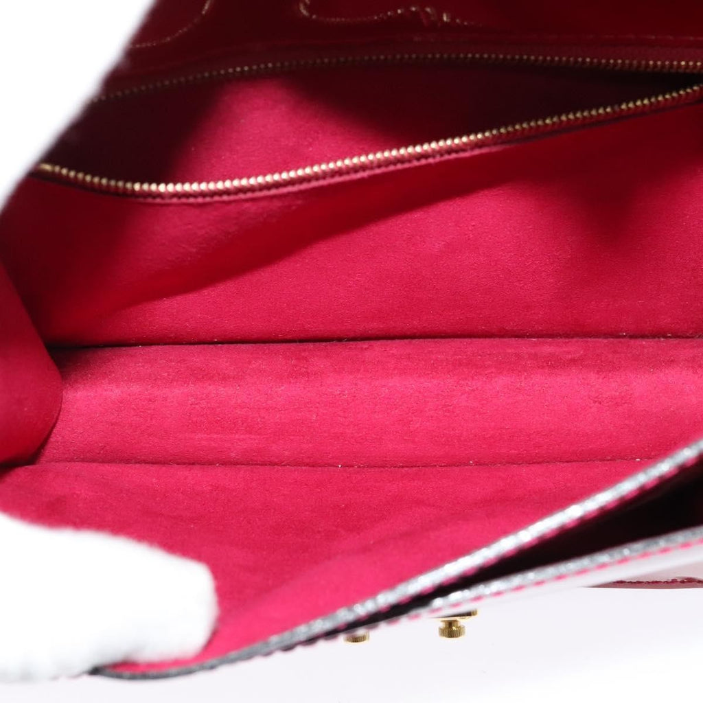 Louis Vuitton Monceau Handbag Vernis Red Patent_Leather Handbag (Authentic  )