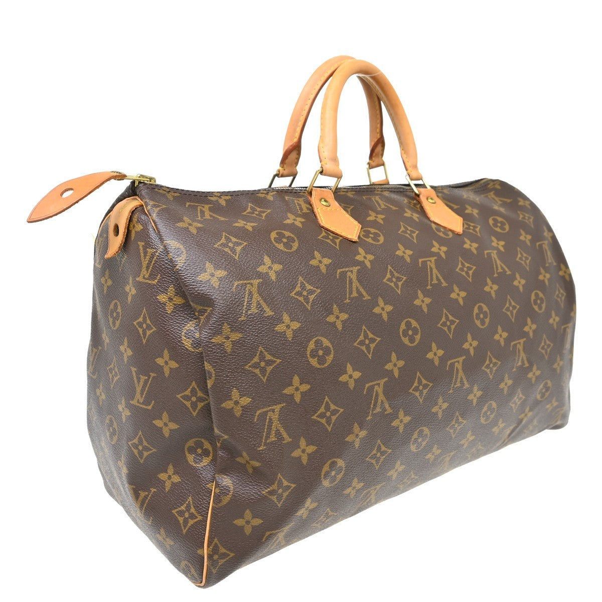 Louis Vuitton Speedy Handbag Monogram Canvas Brown Canvas Handbag ( )