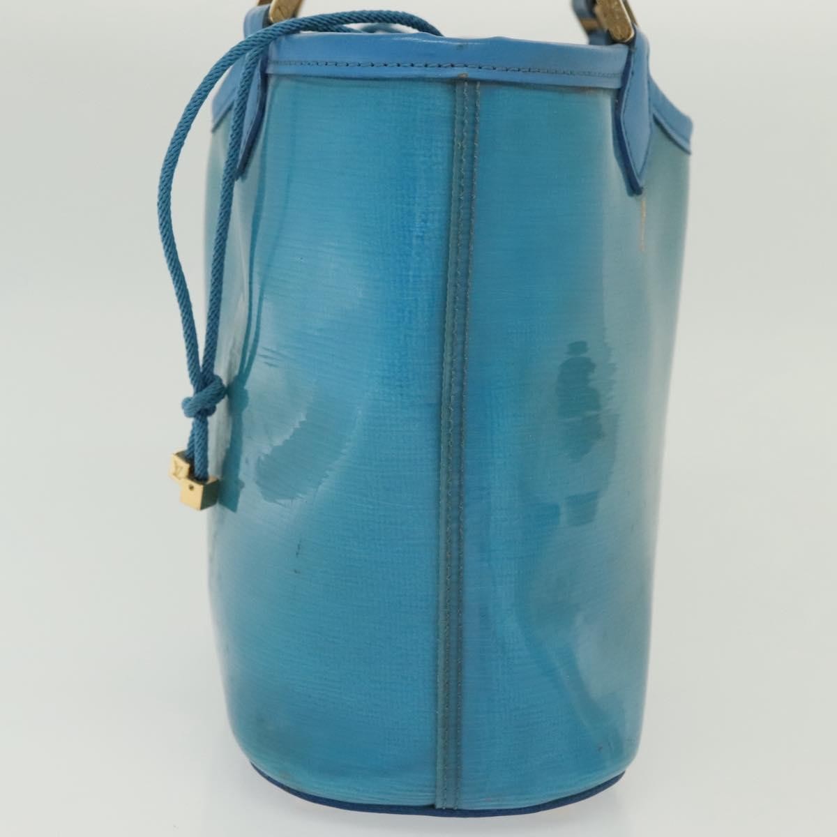 Louis Vuitton Plage Lagoon Bay Handbag Vinyl Epi Leather Blue Leather Bag (Authentic  )