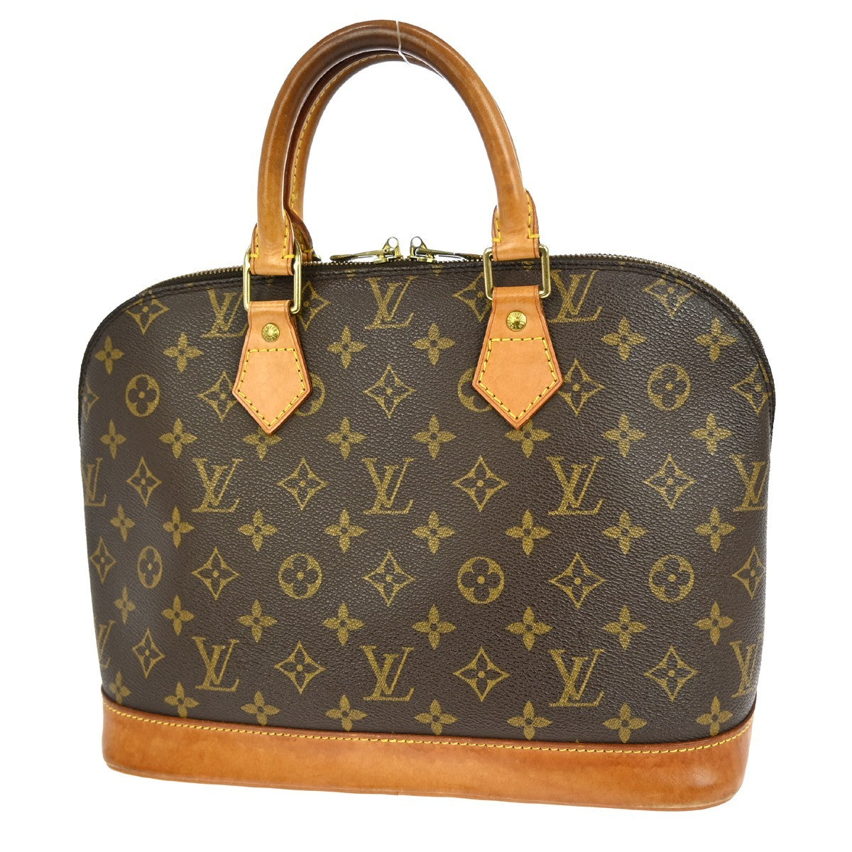 Louis Vuitton Alma Handbag Monogram Canvas Brown Canvas Handbag ( )