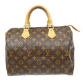 Louis Vuitton Speedy Handbag Monogram Canvas Brown Canvas Handbag ( )