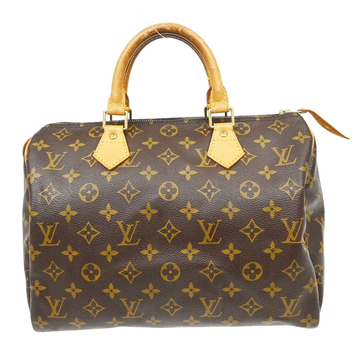 Louis Vuitton Speedy Handbag Monogram Canvas Brown Canvas Handbag ( )