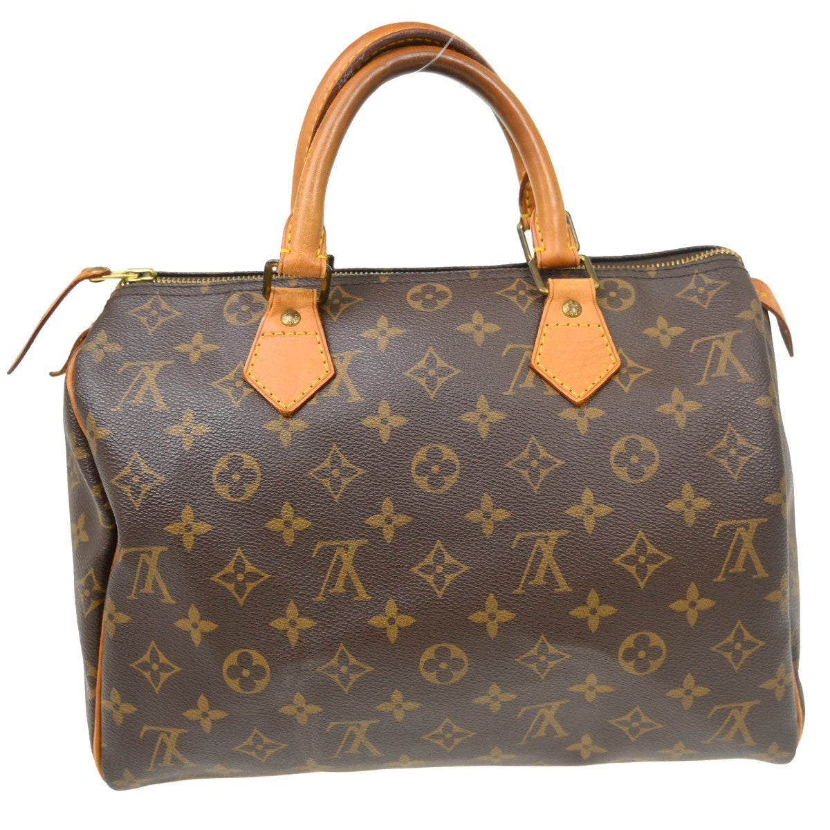 Louis Vuitton Speedy Handbag Monogram Canvas Brown Canvas Handbag ( )