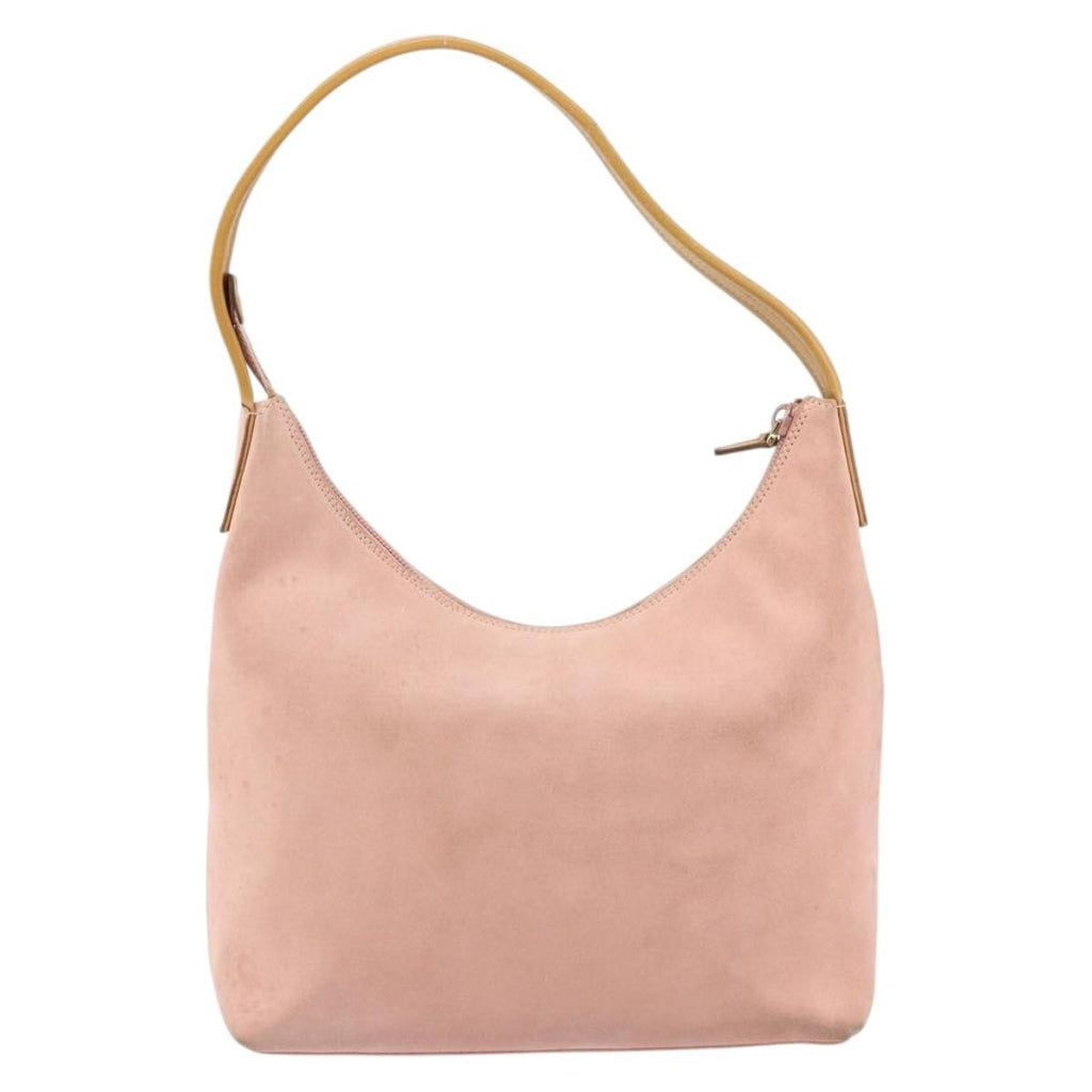 Gucci Vintage Handbag Suede Pink Suede Handbag (Authentic  )