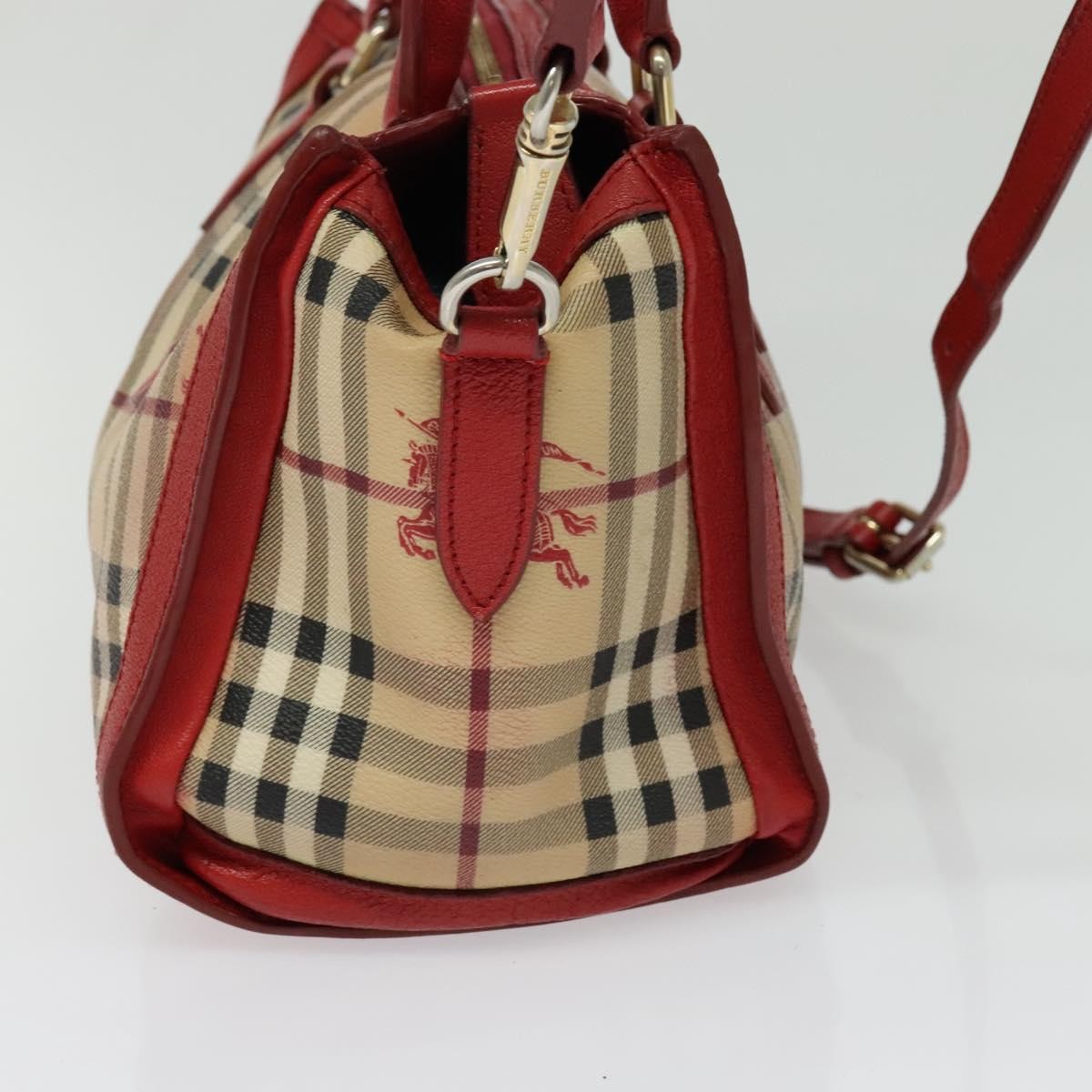 Burberry Pilgrim Satchel Haymarket Coated Canvas Beige Canvas Handbag (Authentic  )