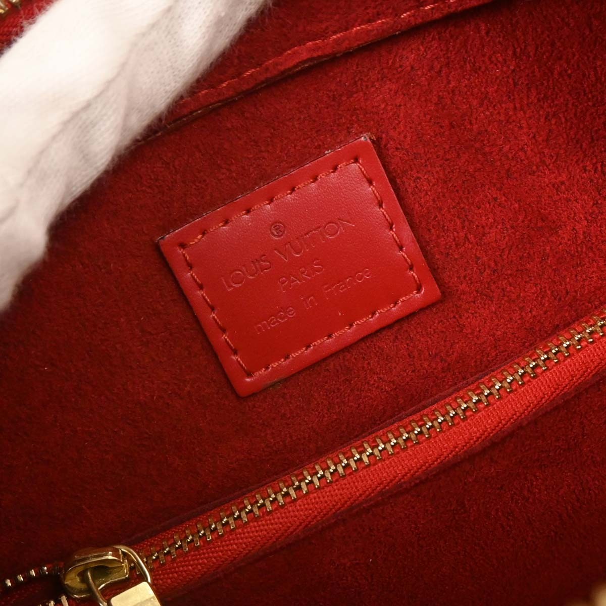 Louis Vuitton Pont Neuf Handbag Epi Leather Red Leather Handbag (Authentic  )