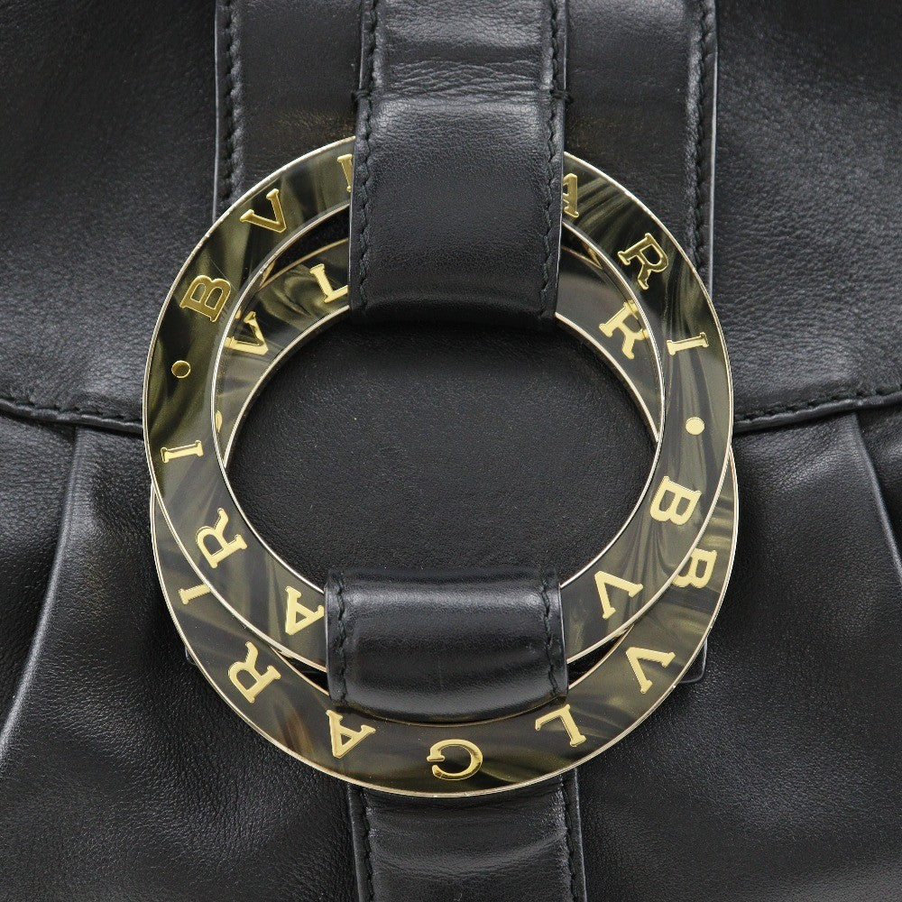 Bvlgari Chandra Hobo Leather Black Leather Handbag (Authentic  )