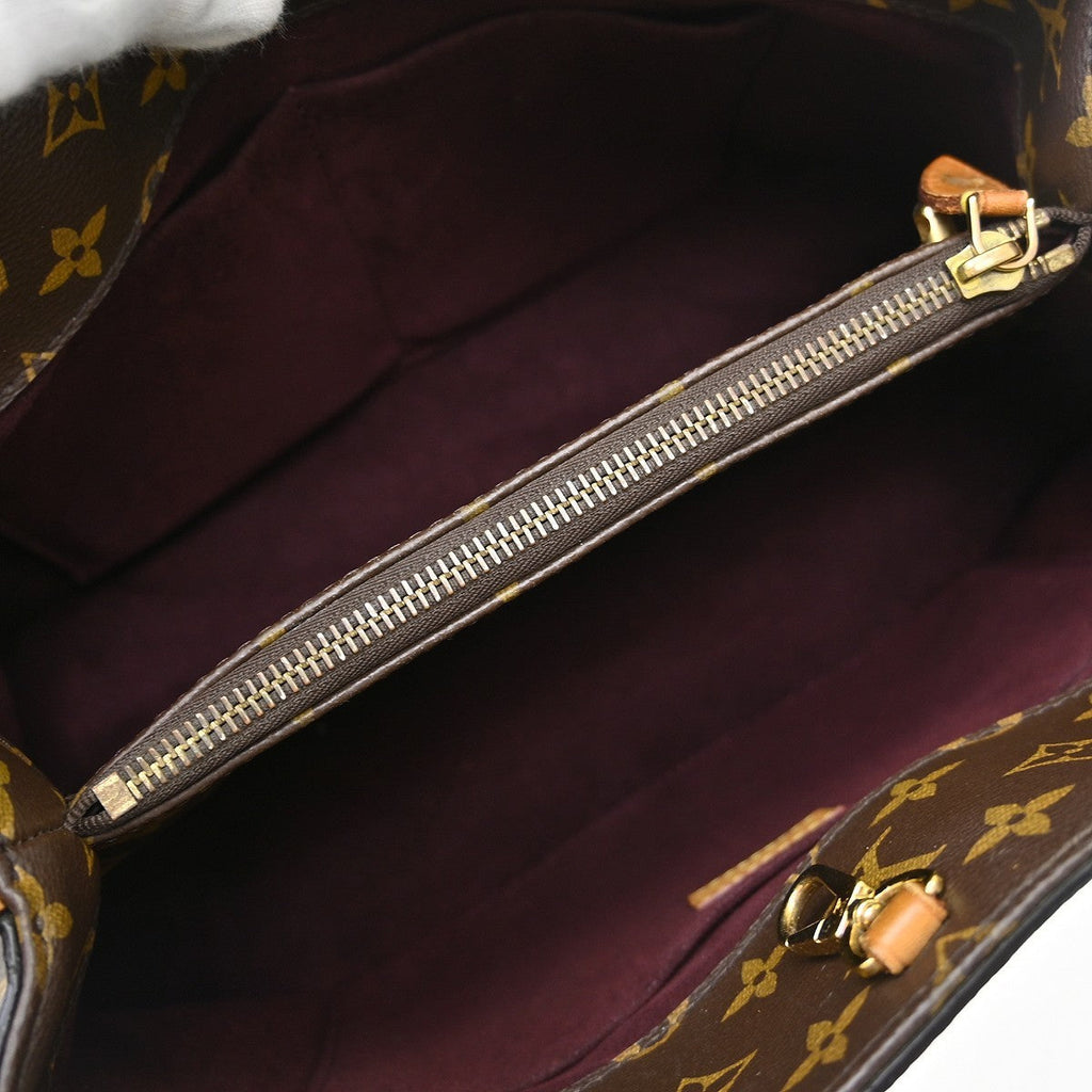 Louis Vuitton Montaigne Handbag Monogram Canvas Brown Canvas Handbag ( )