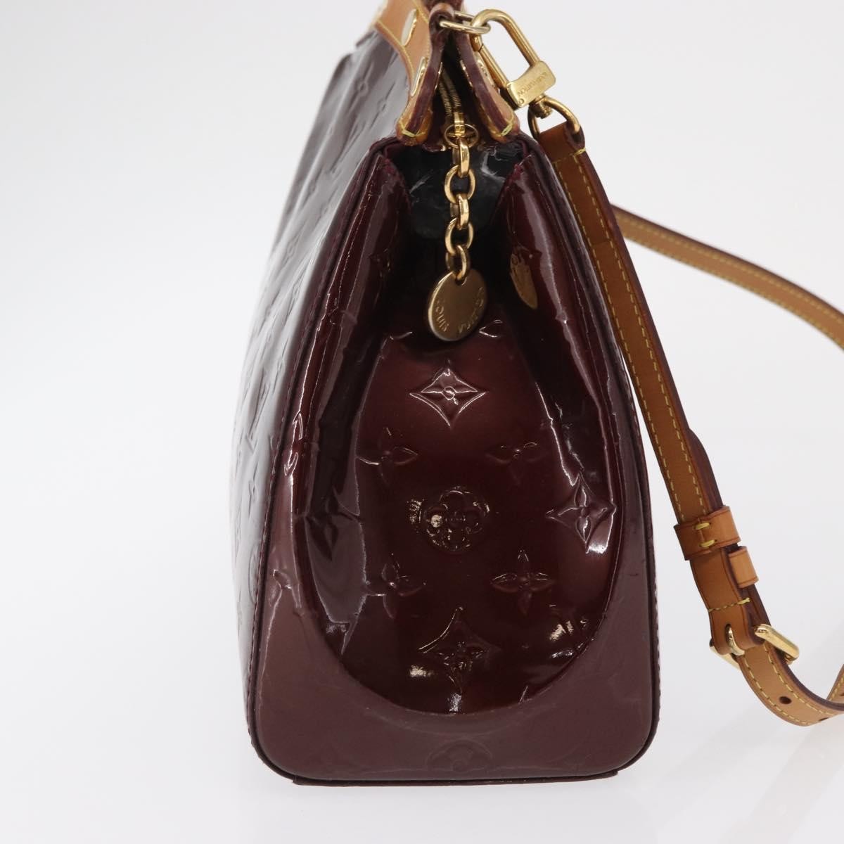 Louis Vuitton Brea Handbag Monogram Vernis Burgundy Patent_Leather Handbag (Authentic  )
