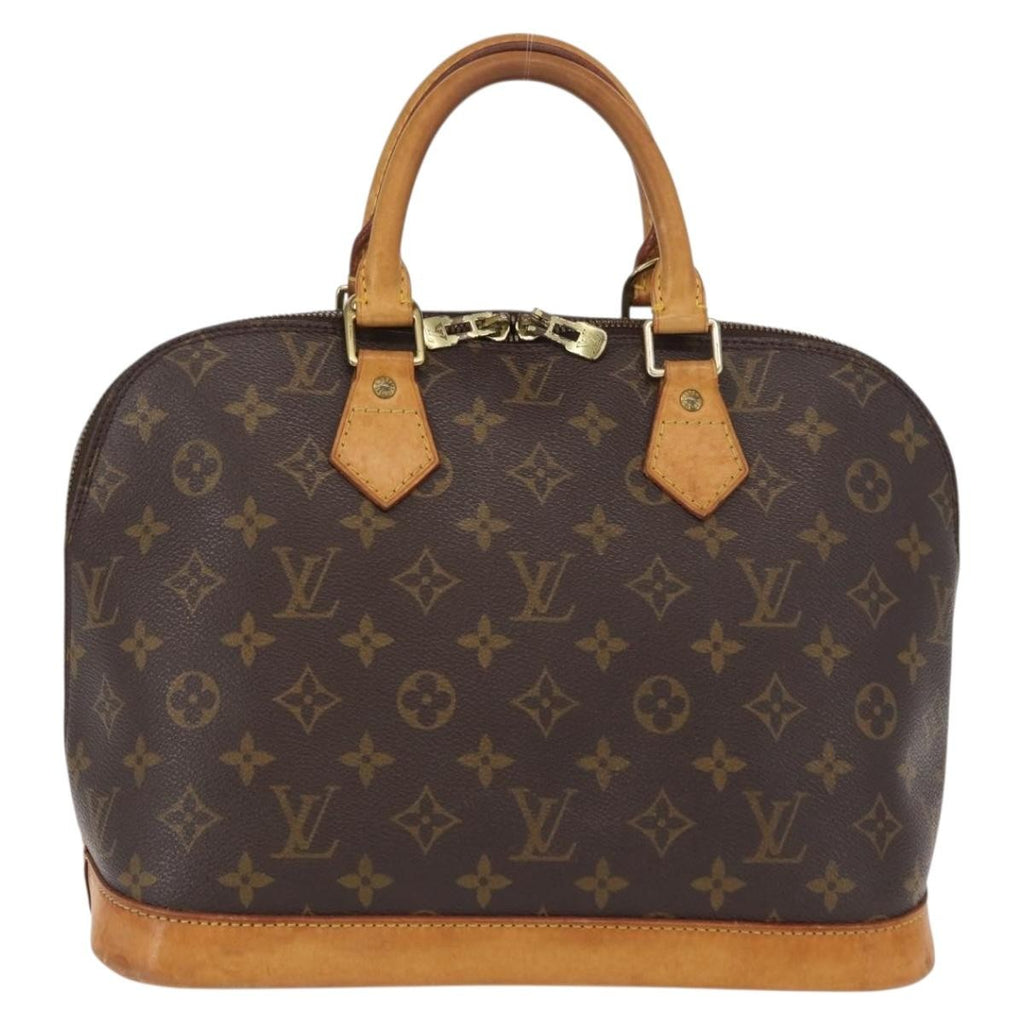 Louis Vuitton Alma Handbag Monogram Canvas Brown Canvas Handbag (Authentic  )