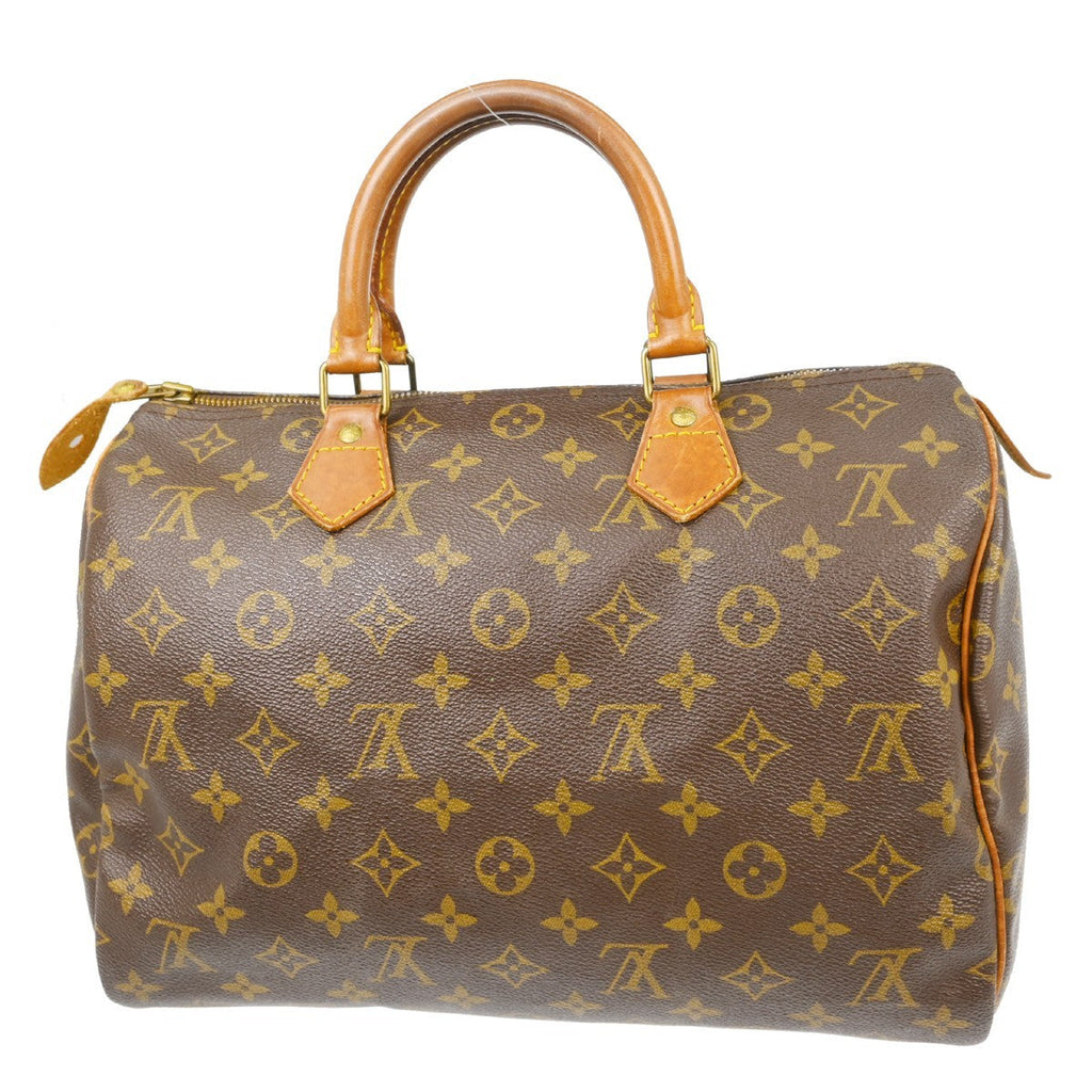 Louis Vuitton Speedy Handbag Monogram Canvas Brown Canvas Handbag ( )