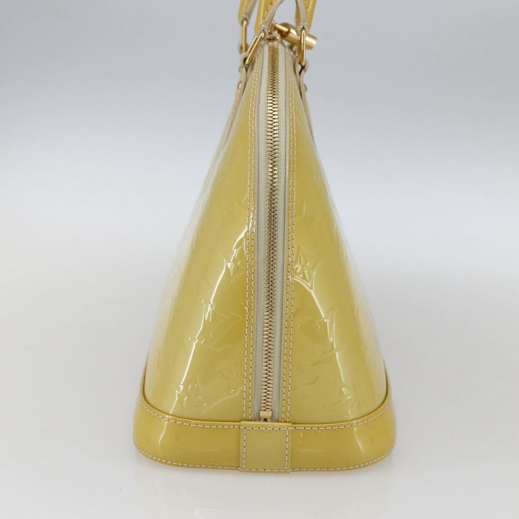 Louis Vuitton Alma Handbag Monogram Vernis Beige Patent_Leather Handbag (Authentic  )