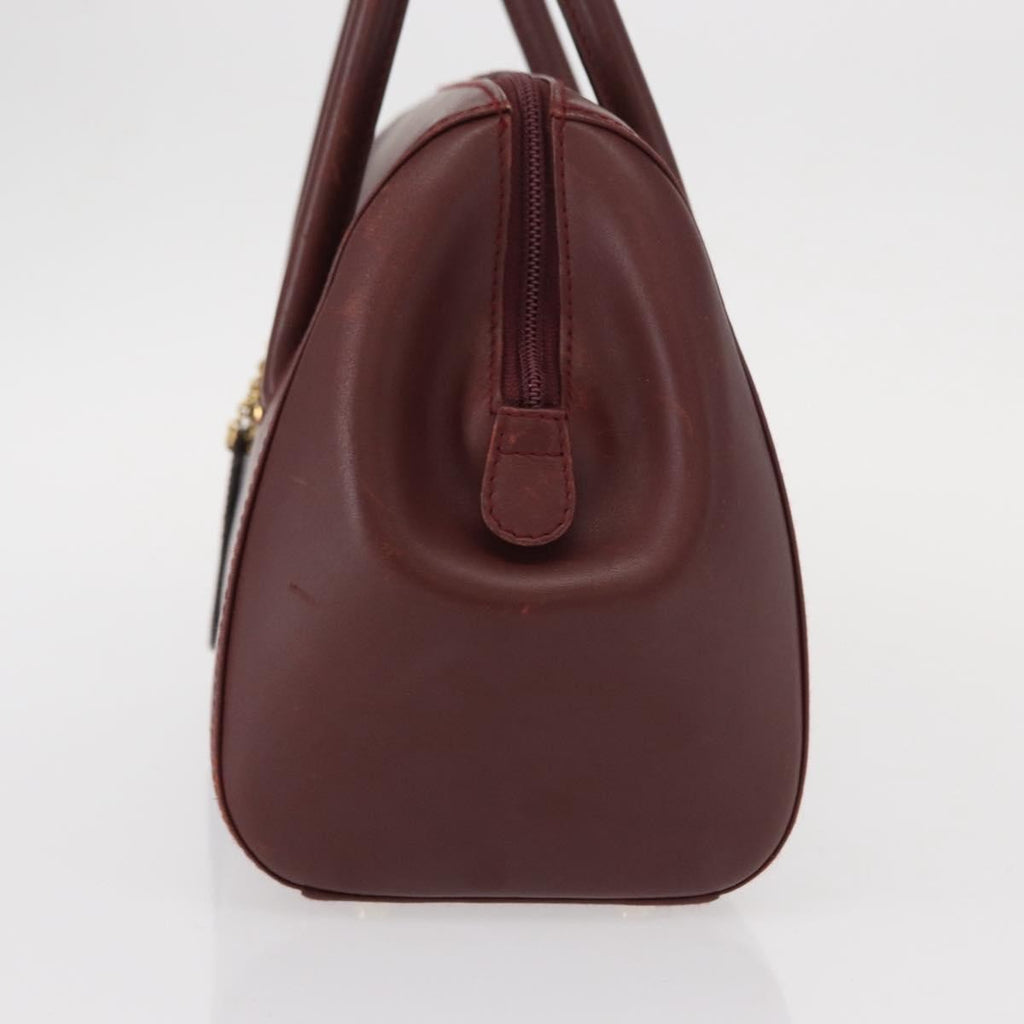 Cartier Must De Cartier Leather Burgundy Leather Handbag (Authentic  )