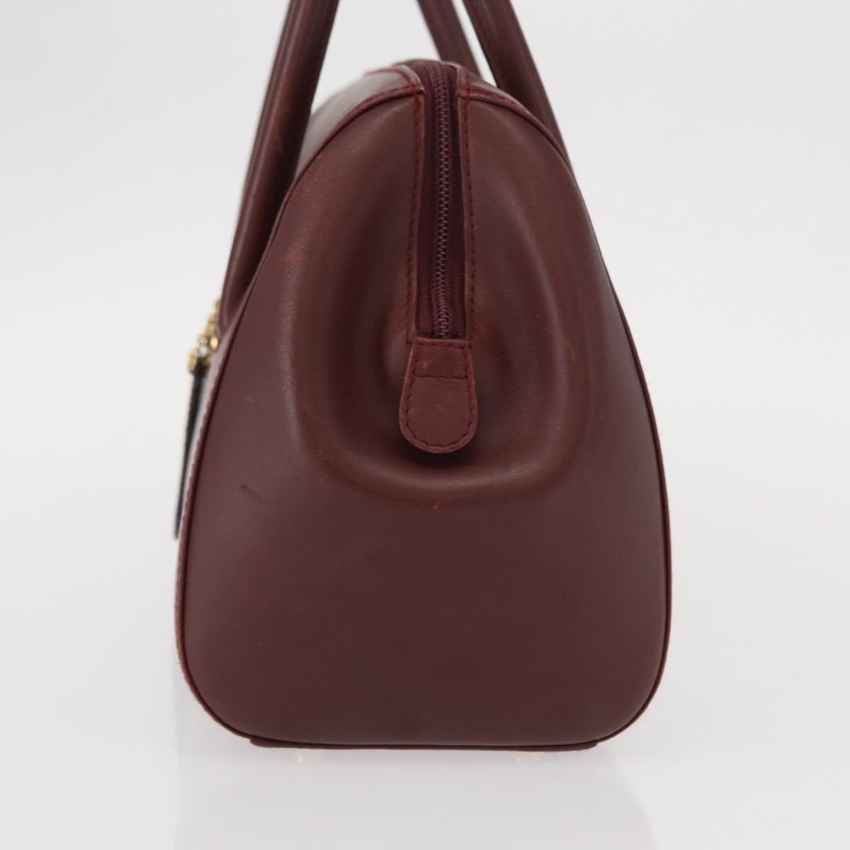 Cartier Must De Cartier Leather Burgundy Leather Handbag (Authentic  )