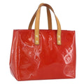 Louis Vuitton Reade Handbag Monogram Vernis Red Patent_Leather Handbag (Authentic  )