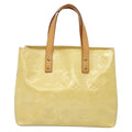 Louis Vuitton Reade Handbag Monogram Vernis Ecru Patent_Leather Bag (Authentic  )