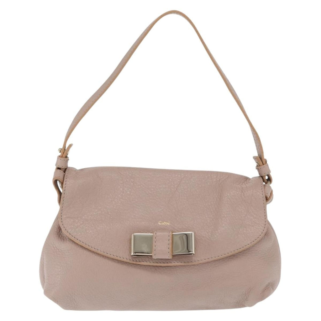 Chloe Lily Shoulder Bag Leather Beige Leather Handbag (Authentic  )