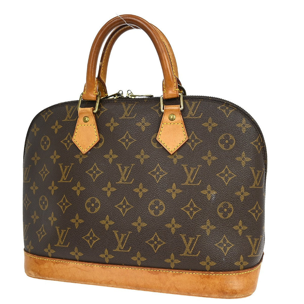 Louis Vuitton Alma Handbag Monogram Canvas Brown Canvas Handbag ( )