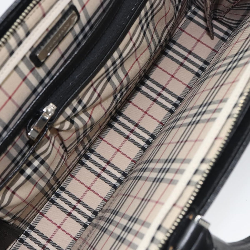 Burberry Vintage Briefcase Leather Black Leather Briefcase Bag (Authentic  )