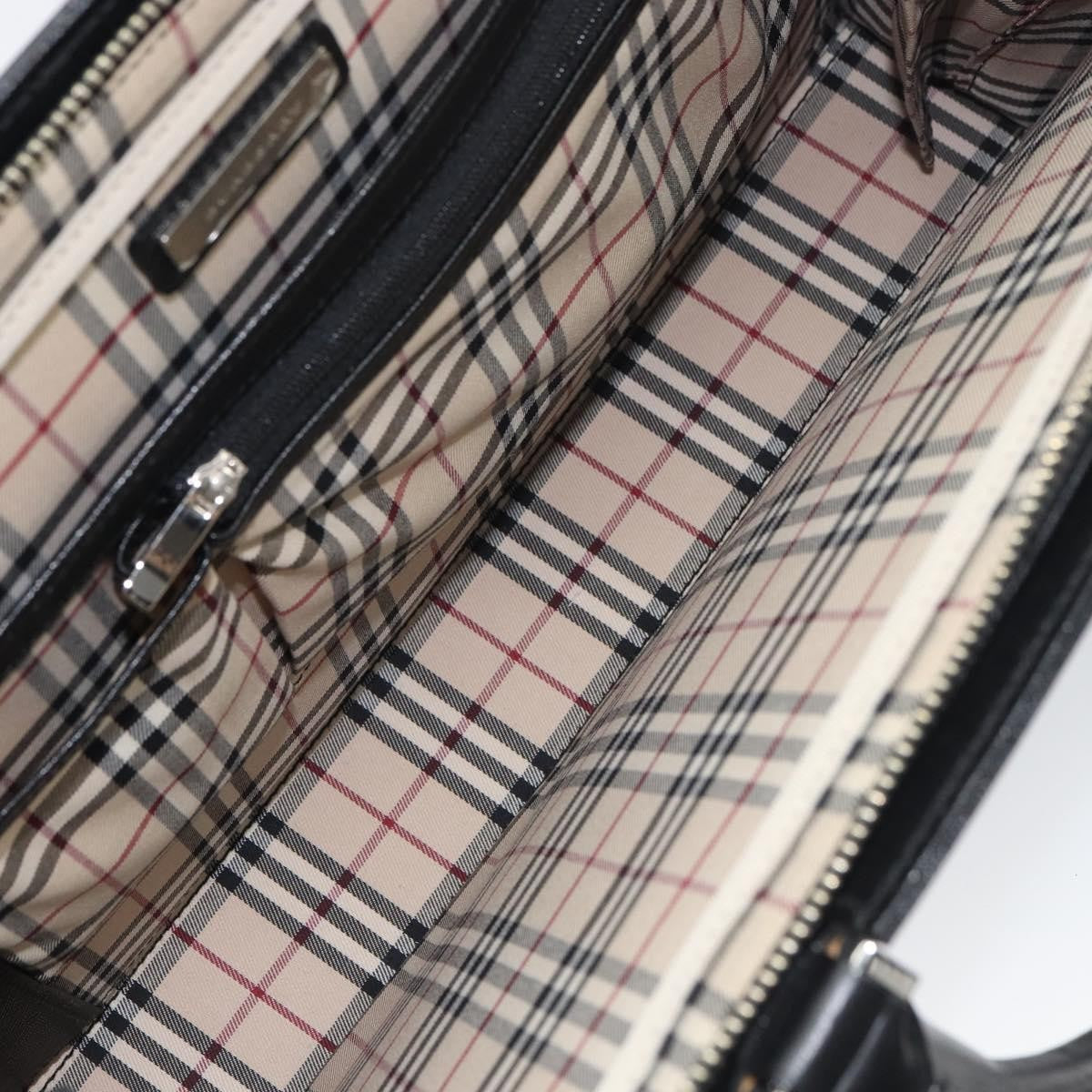 Burberry Vintage Briefcase Leather Black Leather Briefcase Bag (Authentic  )