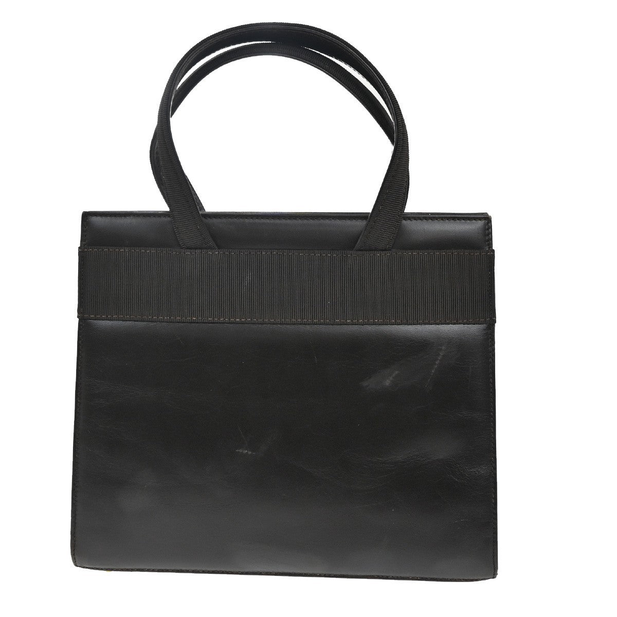 Salvatore Ferragamo Convertible Vara Bow Tote Leather Brown Leather Handbag (Authentic  )