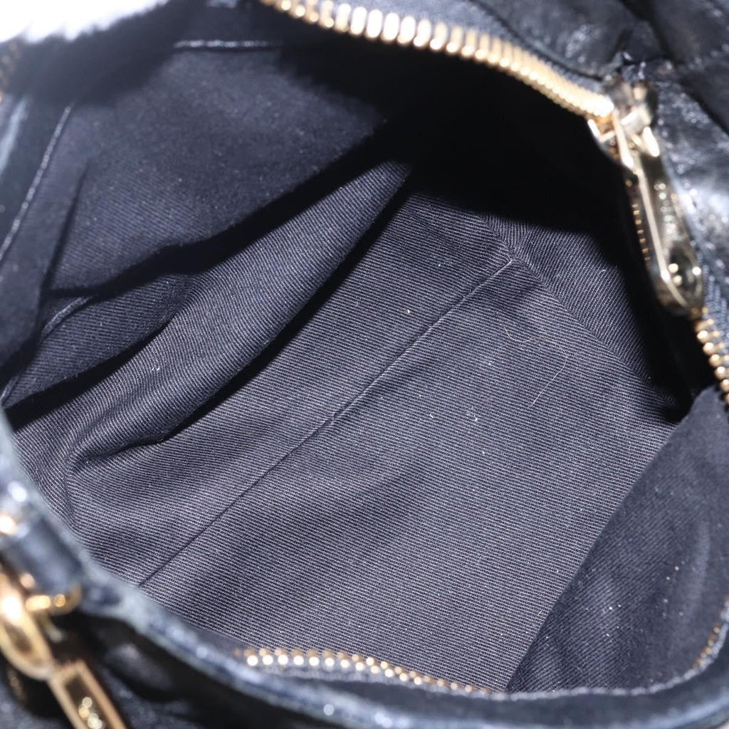 Chloe Ethel Handbag Leather Black Leather Handbag (Authentic  )