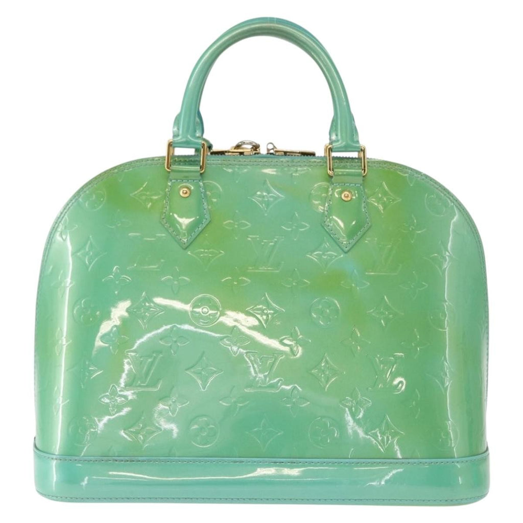 Louis Vuitton Alma Handbag Patent Leather Blue Patent_Leather Handbag (Authentic  )