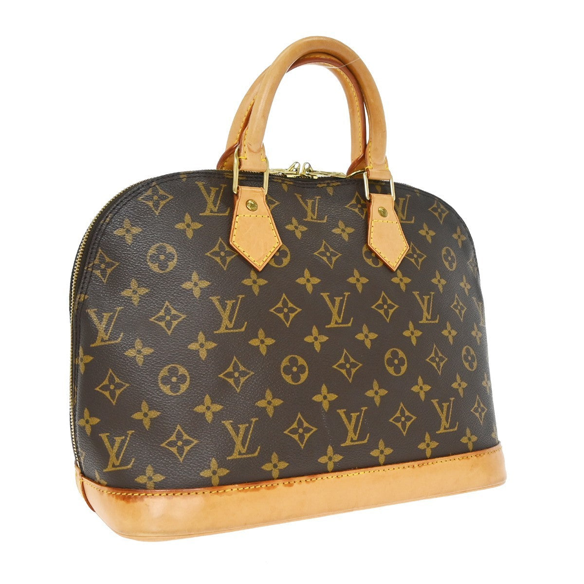 Louis Vuitton Alma Handbag Monogram Canvas Brown Canvas Handbag ( )