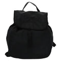 Prada Flap Drawstring Backpack Tessuto Black Nylon Backpack Bag (Authentic  )