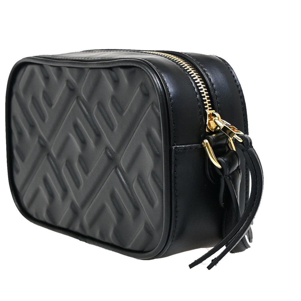Fendi Camera Bag Zucca Embossed Leather Black Leather Handbag ( )