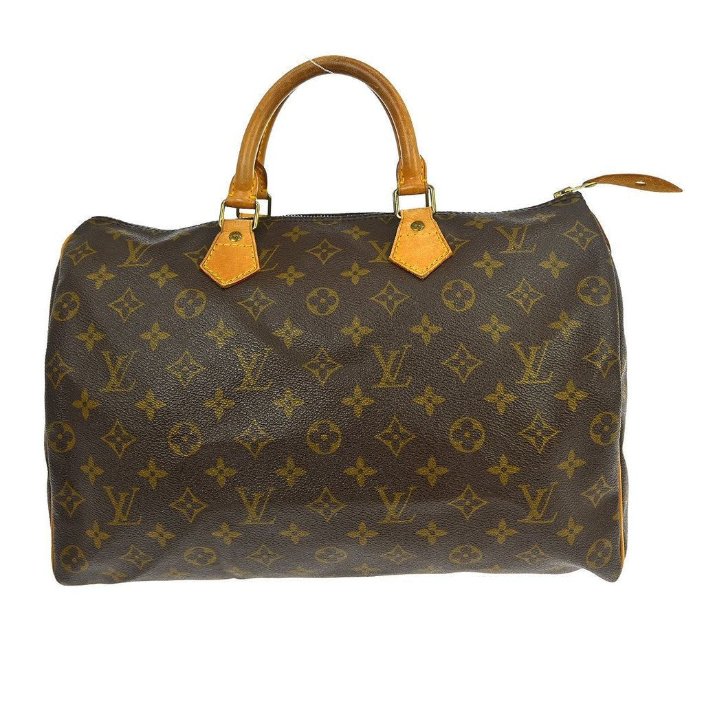 Louis Vuitton Speedy Handbag Monogram Canvas Brown Canvas Handbag ( )