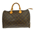 Louis Vuitton Speedy Handbag Monogram Canvas Brown Canvas Handbag ( )