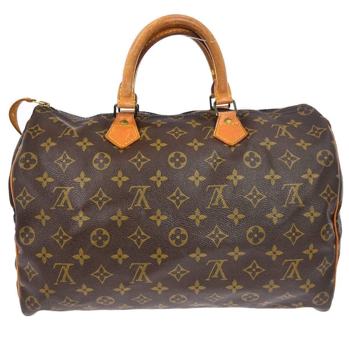 Louis Vuitton Speedy Handbag Monogram Canvas Brown Canvas Handbag ( )