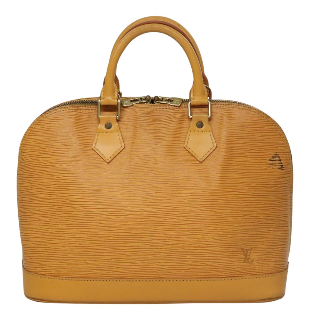 Louis Vuitton Alma Handbag Epi Leather Yellow Leather Handbag (Authentic  )