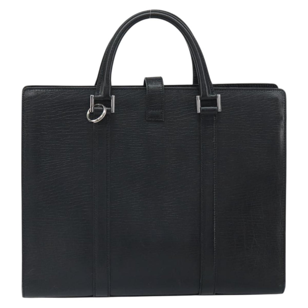 Gucci Vintage Handbag Leather Black Leather Handbag (Authentic  )