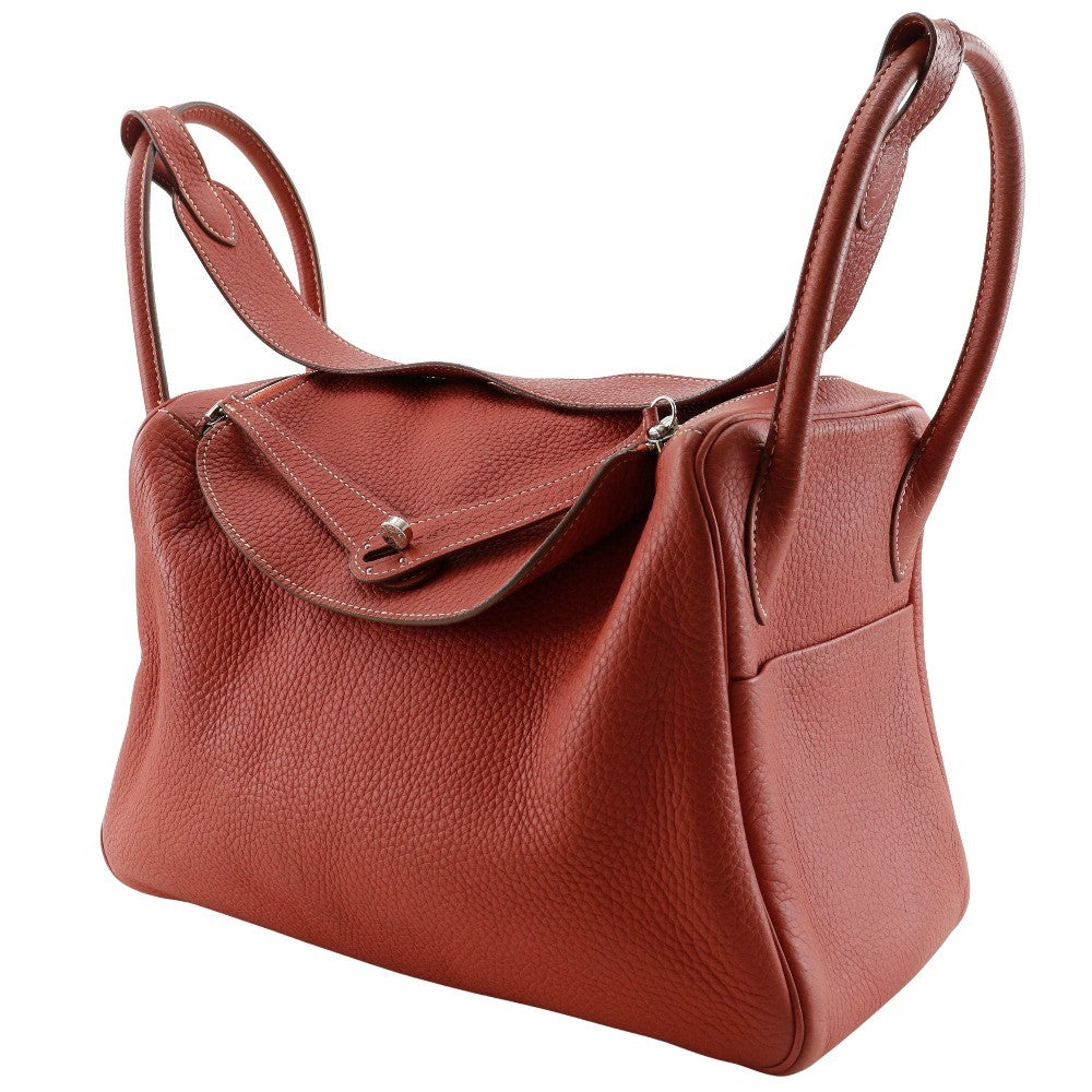 Hermes Lindy Bag Togo Orange Leather Shoulder Bag Bag (Authentic  )