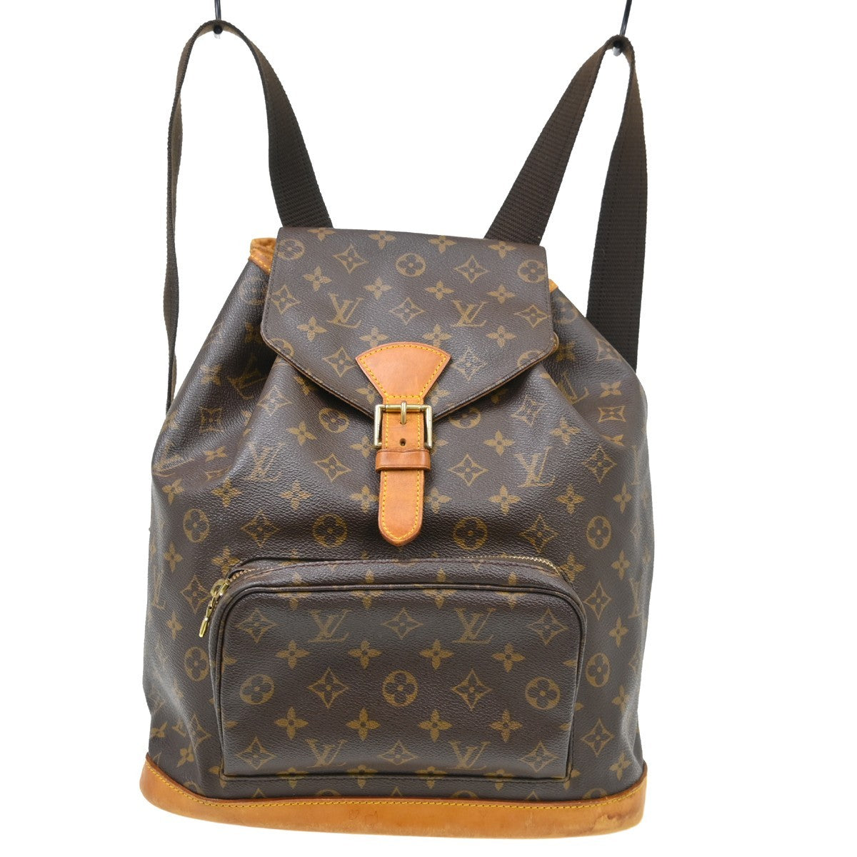 Louis Vuitton Vintage Montsouris Backpack Monogram Canvas Brown Canvas Backpack Bag ( )