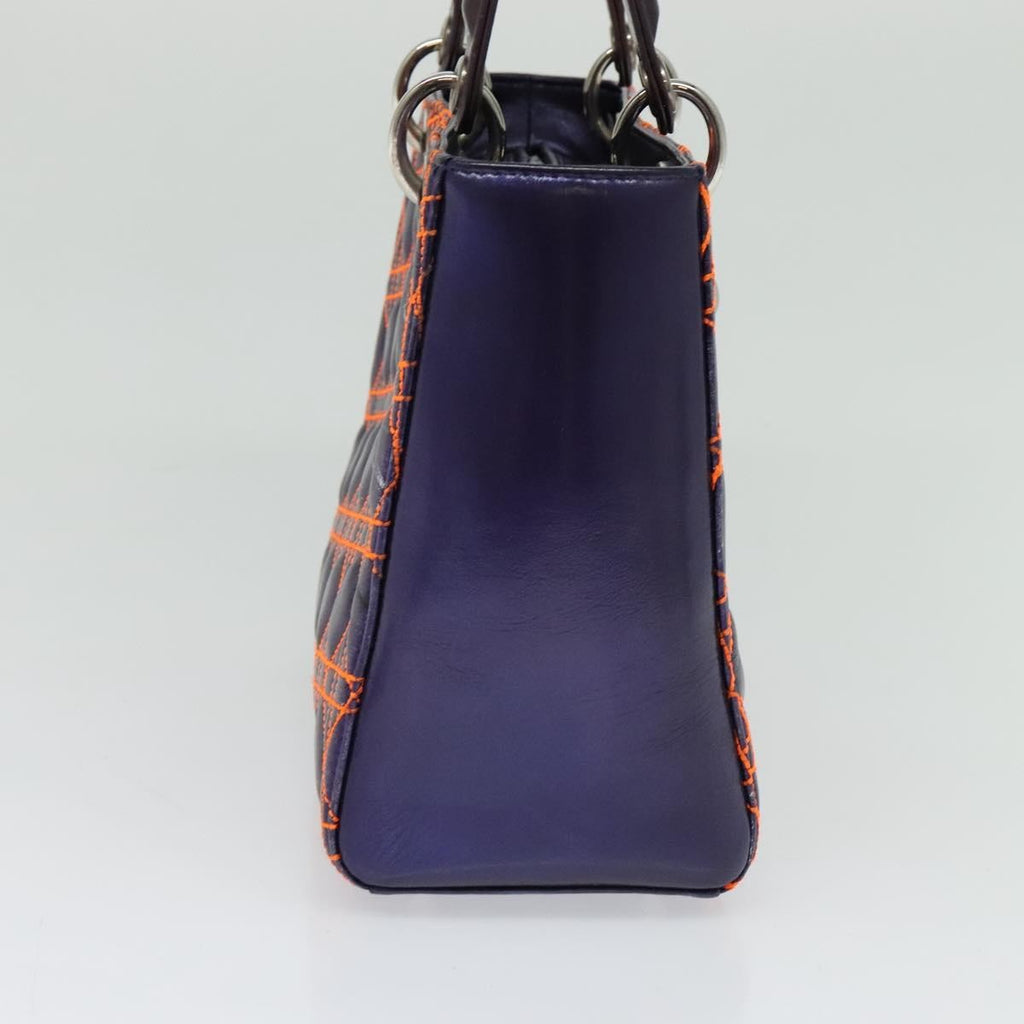 Christian Dior Lady Dior Bag Anselm Reyle Cannage Quilt Leather Purple Leather Handbag ( )