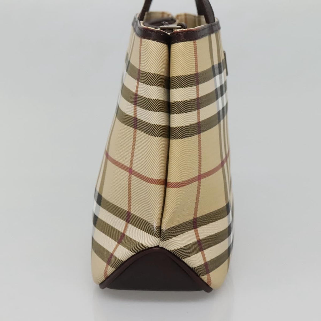 Burberry Nova Check Handbag Nova Check Canvas Beige Canvas Handbag (Authentic  )